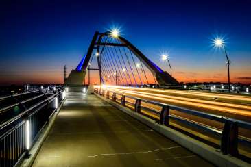 Lowry Ave Bridge light trails